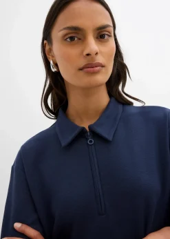 bonprix Shirts & Tops^Poloshirt aus Viskose-Mix dunkelblau
