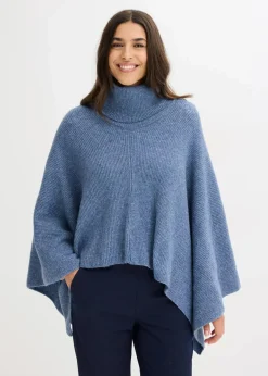 bonprix Ponchos|Schuhe & Accessoires In Spezialgrößen·Tücher & Ponchos^Poncho wellenblau