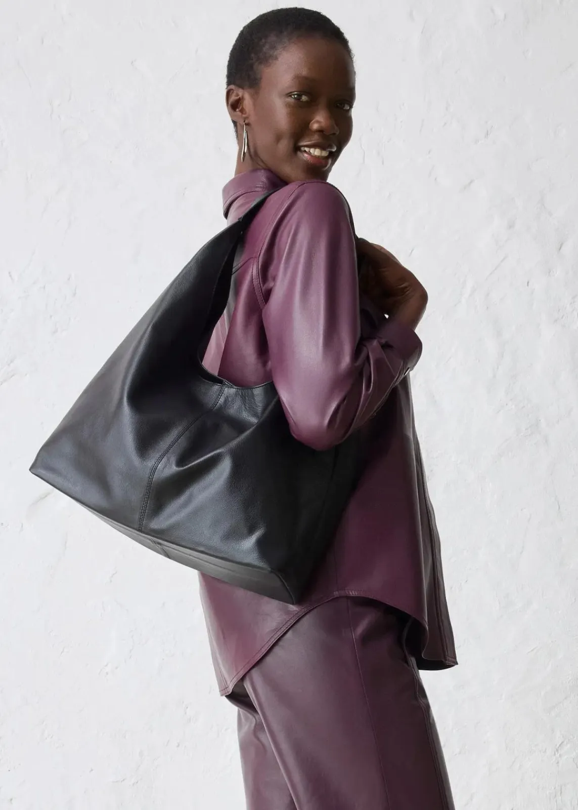 bonprix Taschen|Premium^Premium Ledershopper schwarz