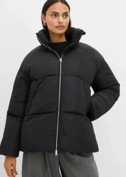 bonprix Bekleidung·Hosen|Nachhaltigere Materialien^Puffer-Jacket schwarz