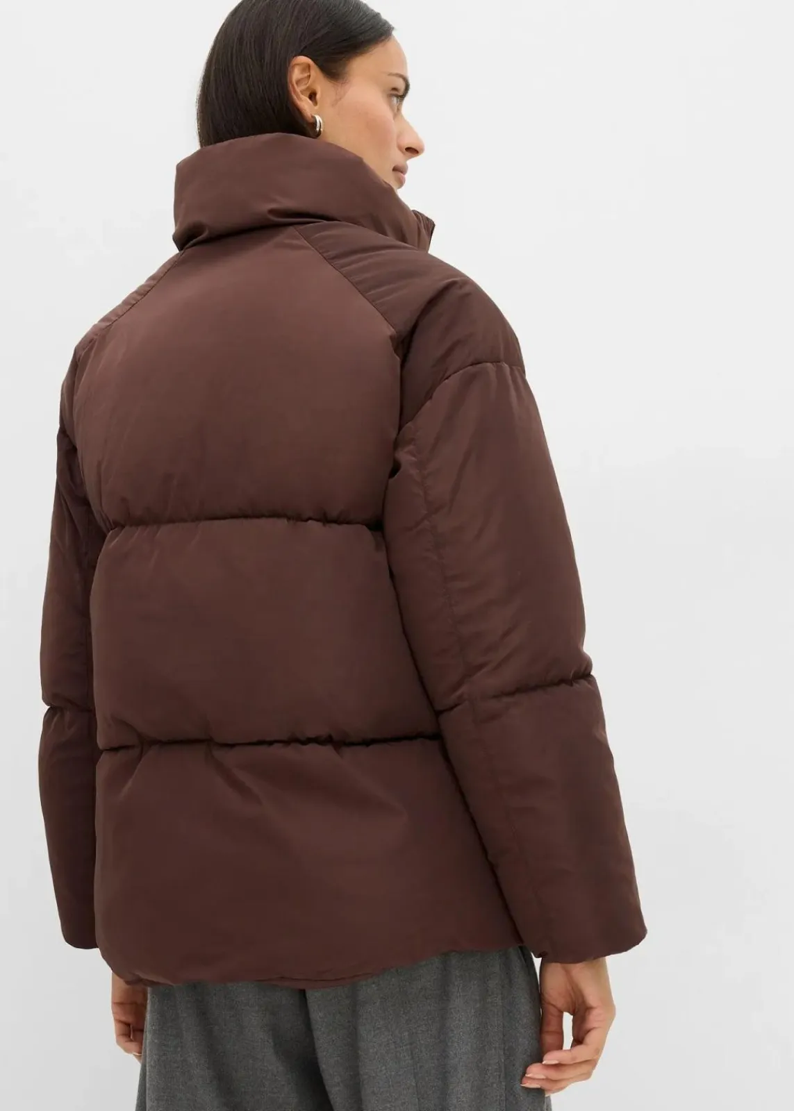 bonprix Jacken & Mäntel|Nachhaltigere Materialien^Puffer-Jacket dunkelbraun