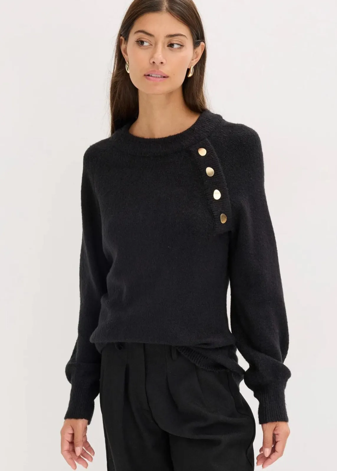 bonprix Strickmode|Pullover & Strickjacken^Pullover schwarz