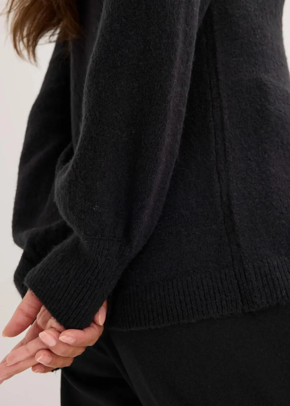 bonprix Strickmode|Pullover & Strickjacken^Pullover schwarz