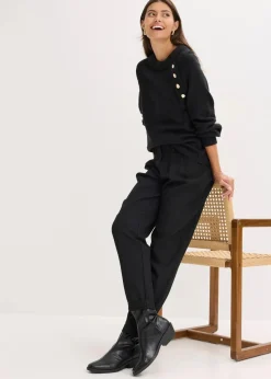 bonprix Strickmode|Pullover & Strickjacken^Pullover schwarz