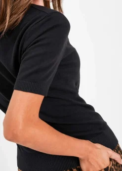 bonprix Pullover & Strickjacken|Basics^Pullover schwarz