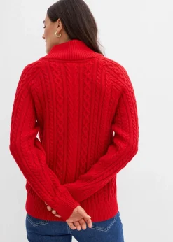 bonprix Pullover & Strickjacken|Strickmode^Pullover salsarot
