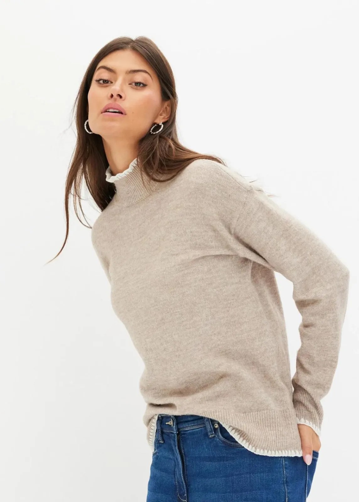 bonprix Bekleidung·Umstandsmode|Bekleidung·Jeans^Pullover sand