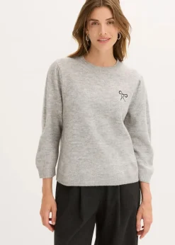 bonprix Bekleidung·Umstandsmode|Bekleidung·Jeans^Pullover hellgrau meliert