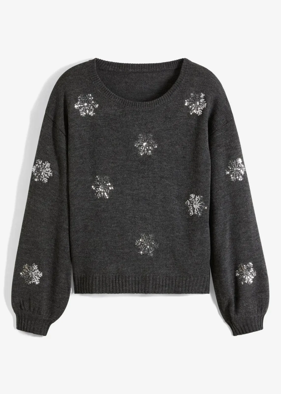 bonprix Pullover & Strickjacken|Strickmode^Pullover anthrazit meliert
