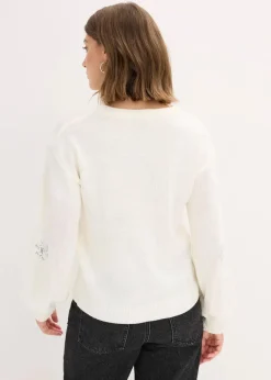 bonprix Strickmode|Pullover & Strickjacken^Pullover wollweiß