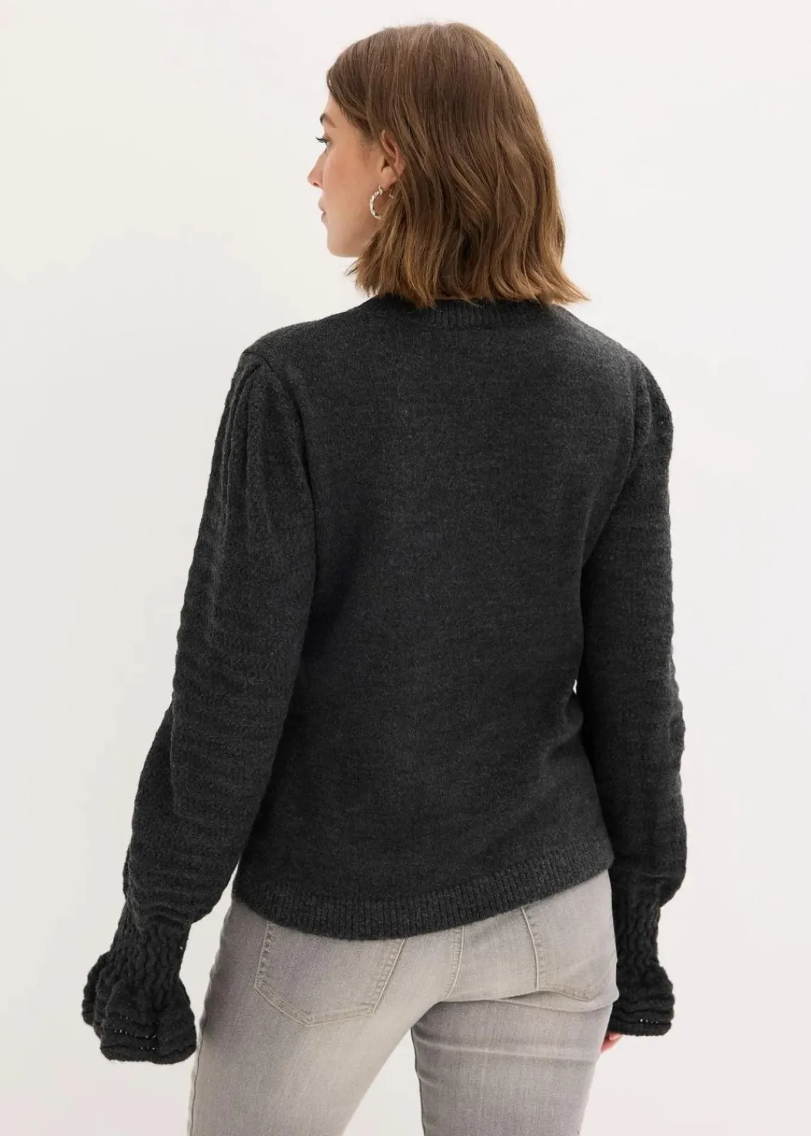 bonprix Bekleidung·Umstandsmode|Bekleidung·Jeans^Pullover anthrazit meliert