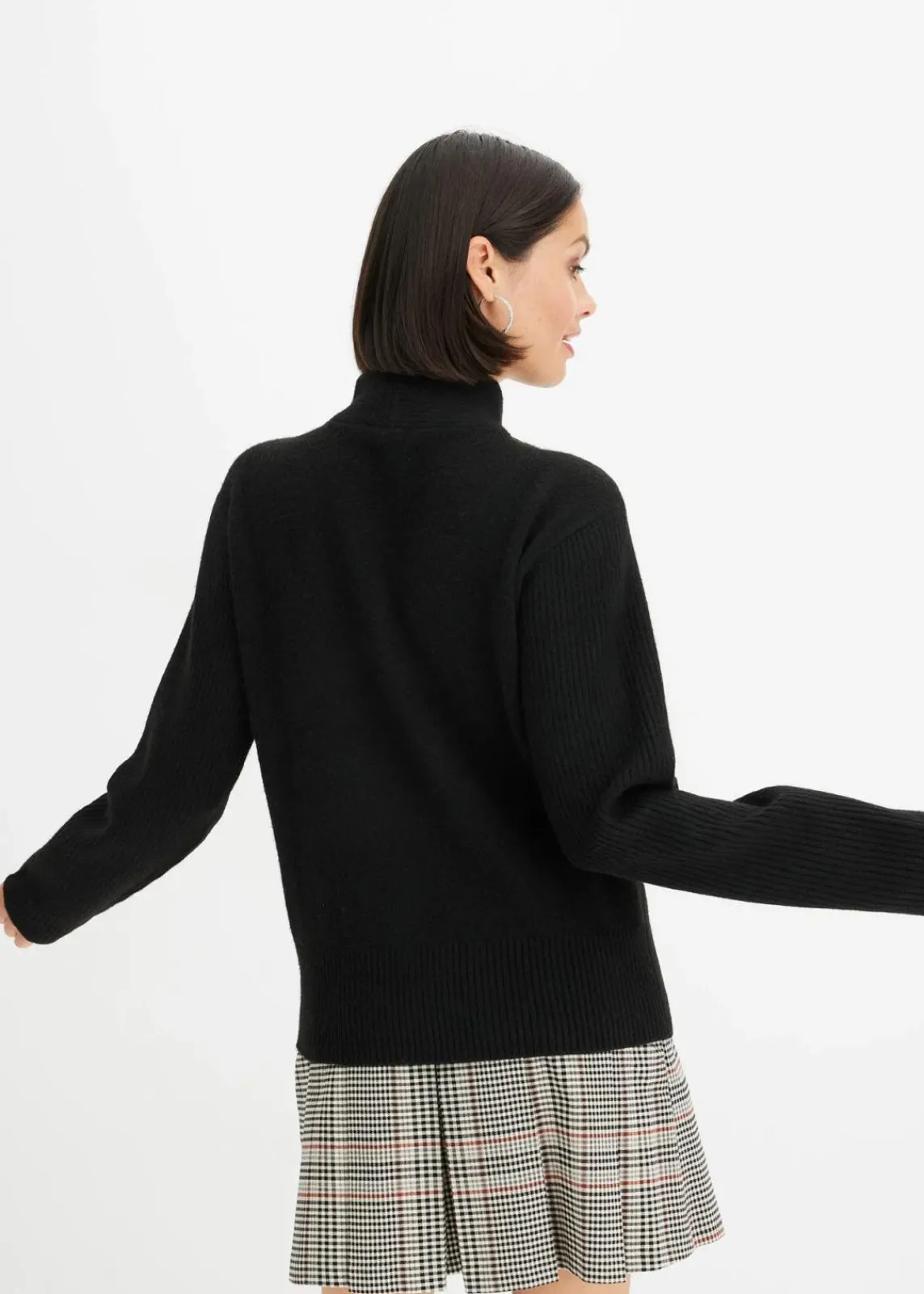bonprix Pullover & Strickjacken|Strickmode^Pullover schwarz