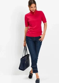 bonprix Pullover & Strickjacken|Basics^Pullover granatrot