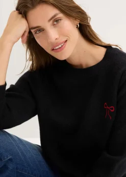 bonprix Pullover & Strickjacken|Strickmode^Pullover schwarz