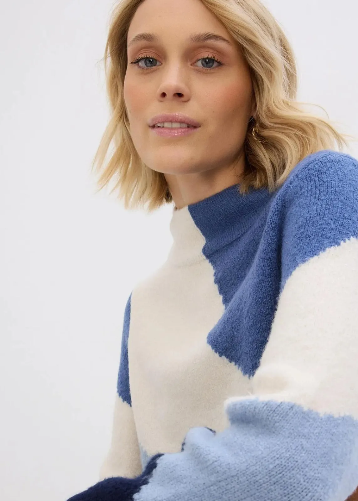 bonprix Bekleidung·Umstandsmode|Bekleidung·Jeans^Pullover jeansblau/naturbeige
