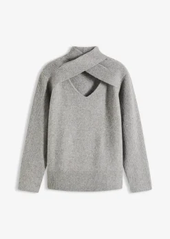 bonprix Bekleidung·Umstandsmode|Bekleidung·Jeans^Pullover grau meliert