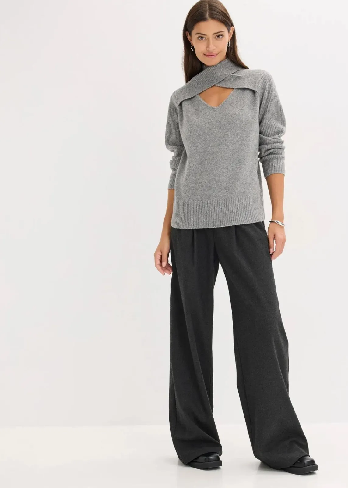 bonprix Bekleidung·Umstandsmode|Bekleidung·Jeans^Pullover grau meliert