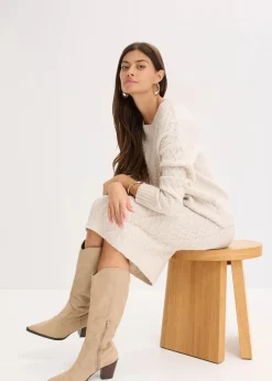 bonprix Bekleidung·Umstandsmode|Strickmode^Pullover beige meliert
