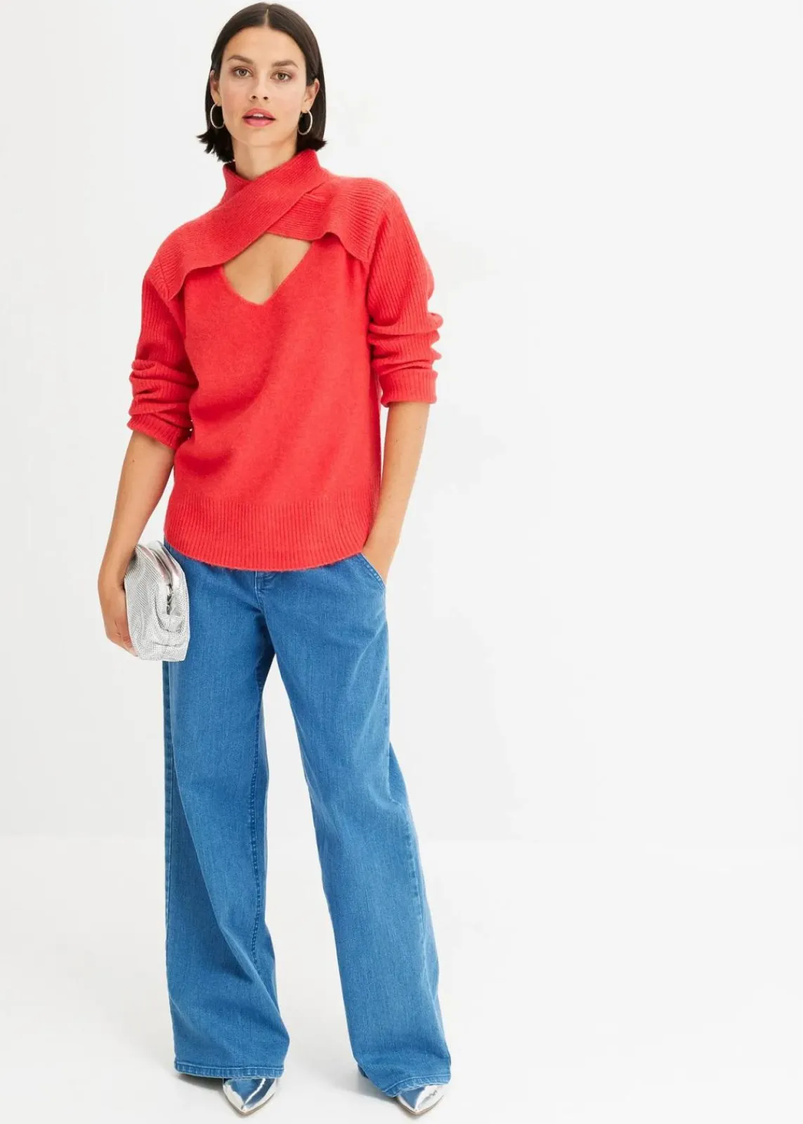 bonprix Pullover & Strickjacken|Strickmode^Pullover salsarot