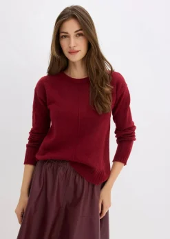 bonprix Bekleidung·Umstandsmode|Pullover & Strickjacken^Pullover pflaumenrot