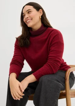 bonprix Bekleidung·Umstandsmode|Pullover & Strickjacken^Pullover pflaumenrot