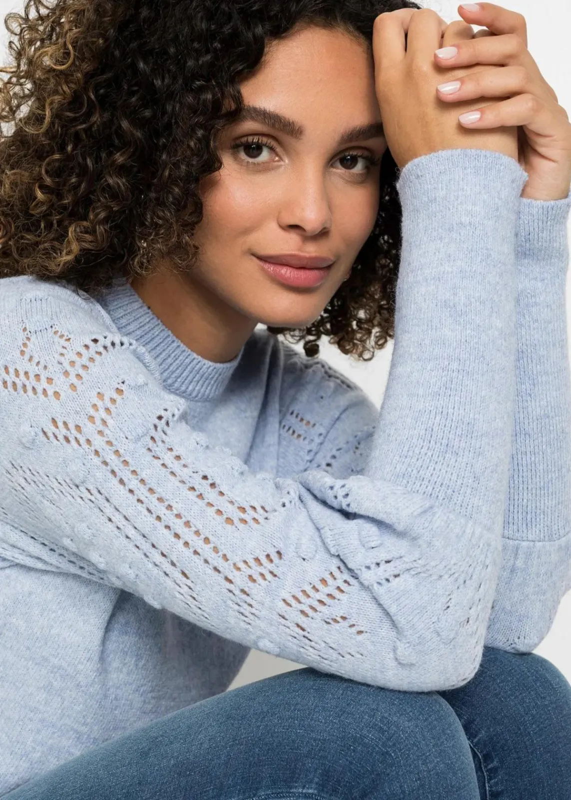 bonprix Bekleidung·Umstandsmode|Strickmode^Pullover hellblau