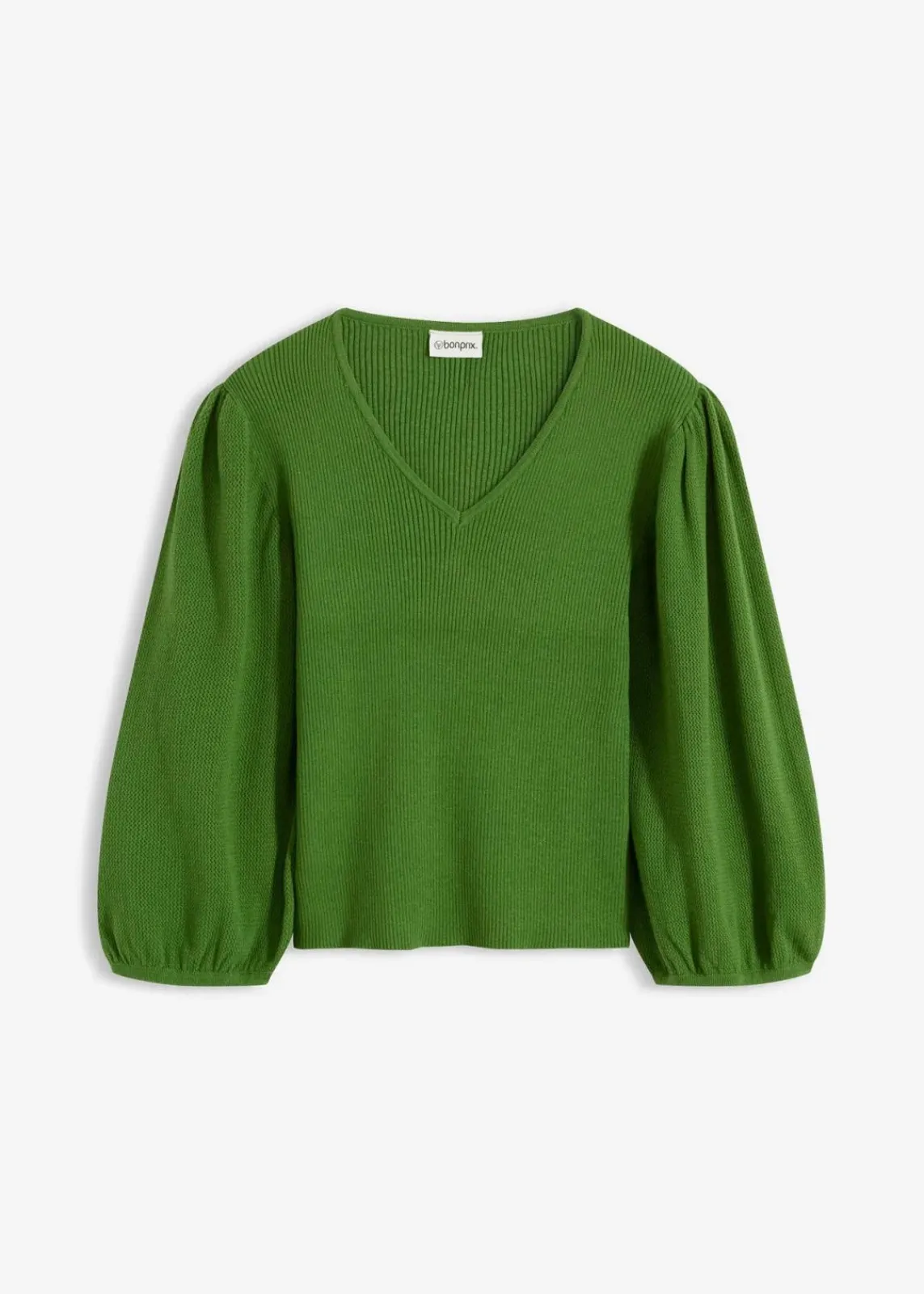 bonprix Pullover & Strickjacken|Strickmode^Pullover aus Baumwolle forstgrün