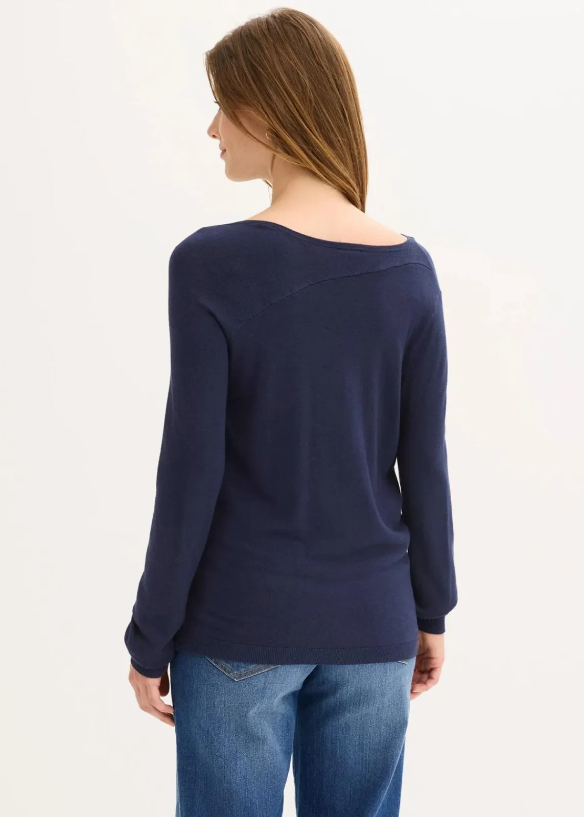 bonprix Bekleidung·Umstandsmode|Bekleidung·Jeans^Pullover aus fließendem Viskose-Mix dunkelblau