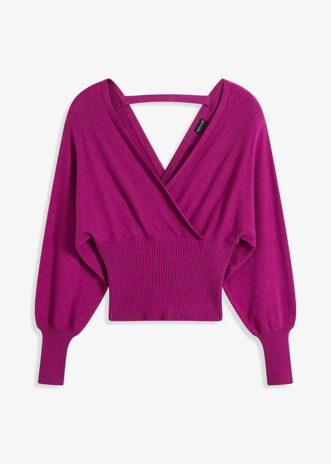 bonprix Bekleidung·Umstandsmode|Strickmode^Pullover aus fließendem Viskose-Mix beere