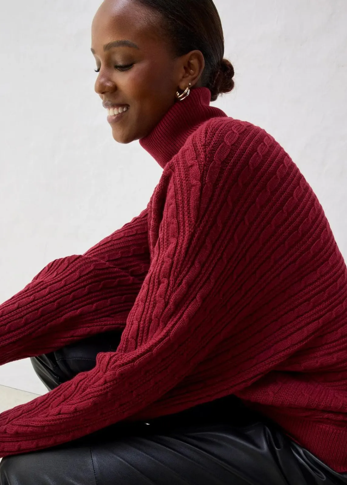 bonprix Bekleidung·Umstandsmode|Pullover & Strickjacken^Pullover aus Merinowolle pflaumenrot