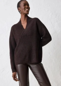 bonprix Bekleidung·Umstandsmode|Bekleidung·Jeans^Pullover aus wärmendem Alpaka-Mix dunkelbraun