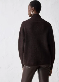 bonprix Bekleidung·Umstandsmode|Bekleidung·Jeans^Pullover aus wärmendem Alpaka-Mix dunkelbraun