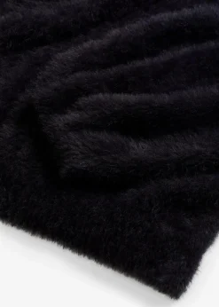 bonprix Pullover & Strickjacken|Strickmode^Pullover in Plüsch-Optik schwarz