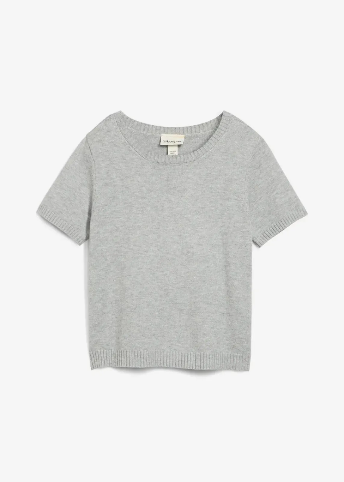 bonprix Bekleidung·Röcke|Bekleidung·Jeans^Pullover, Kurzarm hellgrau meliert meliert