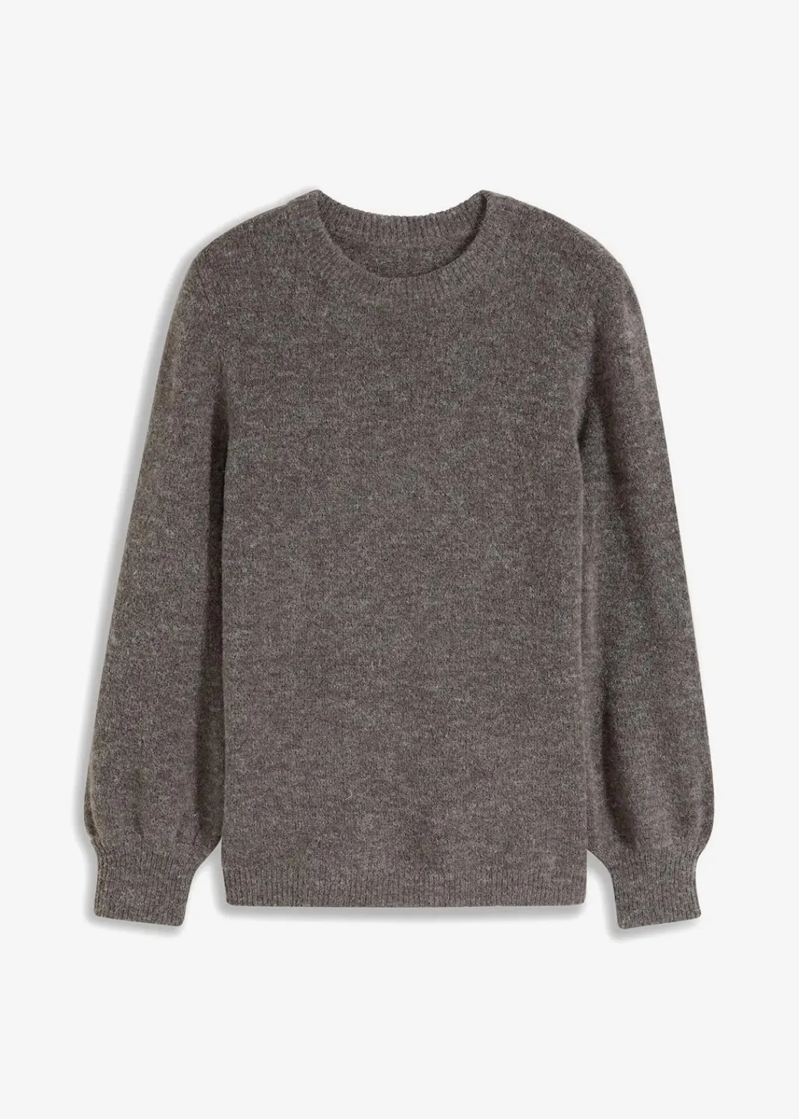 bonprix Bekleidung·Umstandsmode|Pullover & Strickjacken^Pullover mit Ballonärmeln anthrazit meliert