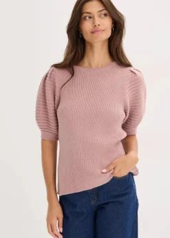 bonprix Bekleidung·Umstandsmode|Bekleidung·Jeans^Pullover mit Ballonärmeln rosenholz