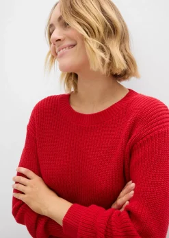 bonprix Bekleidung·Umstandsmode|Bekleidung·Jeans^Pullover mit Bluseneinsatz lavarot/weiß/schattengrau
