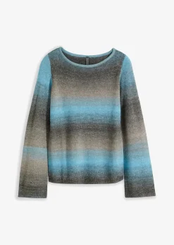 bonprix Bekleidung·Umstandsmode|Bekleidung·Jeans^Pullover mit Farbverlauf alpenblau/hellgrau meliert/grau/rauchgrau/anthrazit
