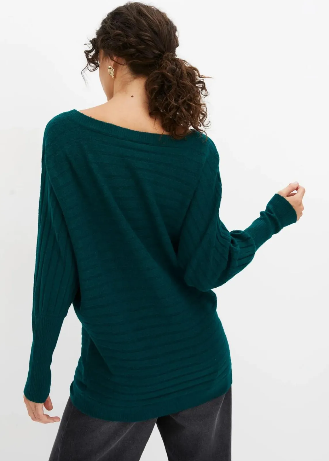 bonprix Bekleidung·Umstandsmode|Bekleidung·Jeans^Pullover mit Fledermausärmeln waldgrün