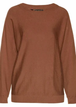 bonprix Strickmode|Pullover & Strickjacken^Pullover mit Fledermausärmeln kastanienbraun