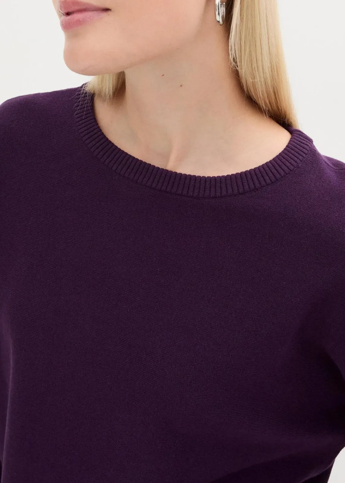 bonprix Bekleidung·Jeans|Pullover & Strickjacken^Pullover mit Fledermausärmeln dunkellila