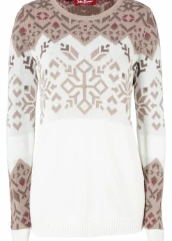 bonprix Bekleidung·Umstandsmode|Pullover & Strickjacken^Pullover mit Norwegermuster wollweiß Norwegermuster