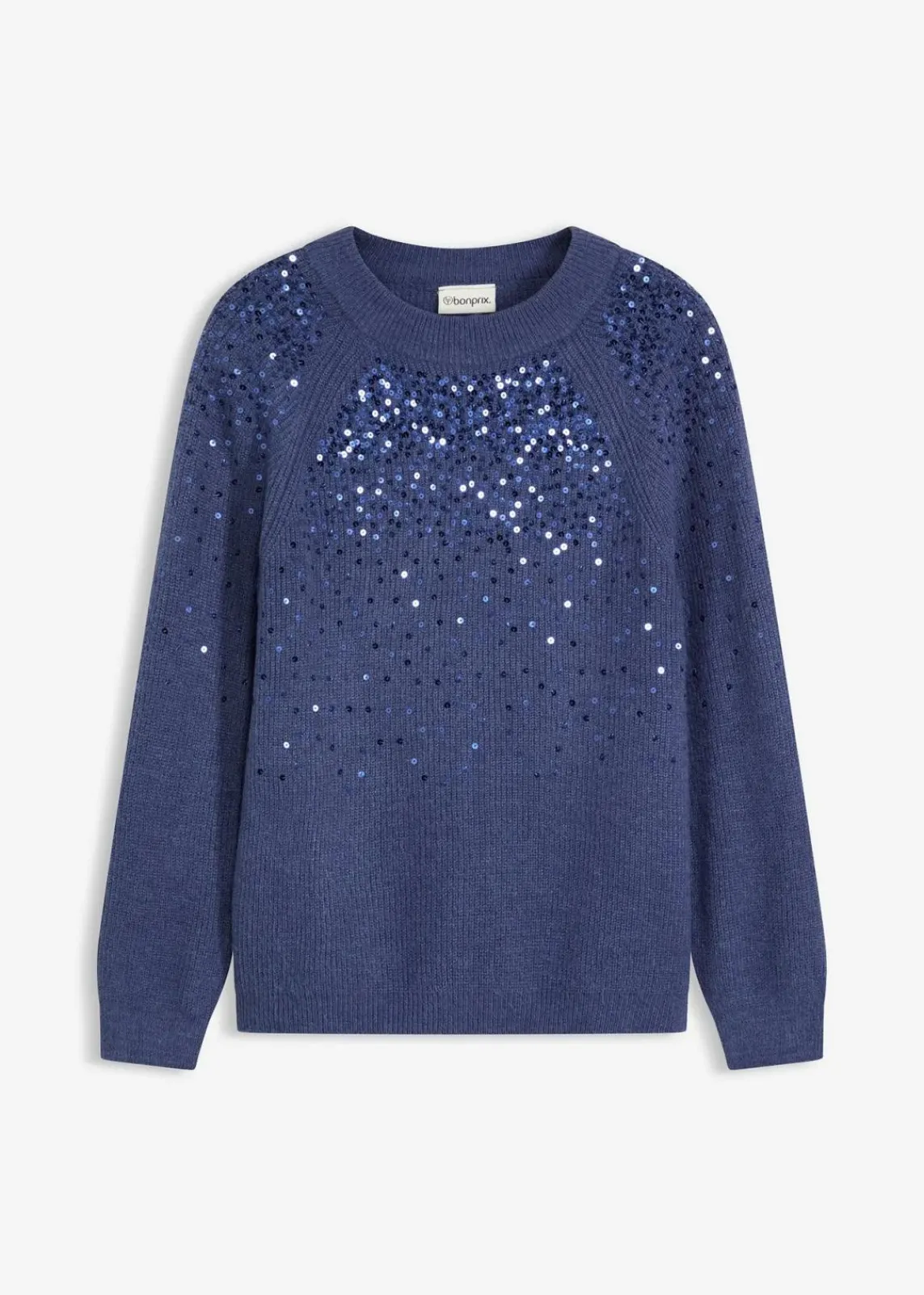 bonprix Bekleidung·Umstandsmode|Strickmode^Pullover mit Pailletten indigo
