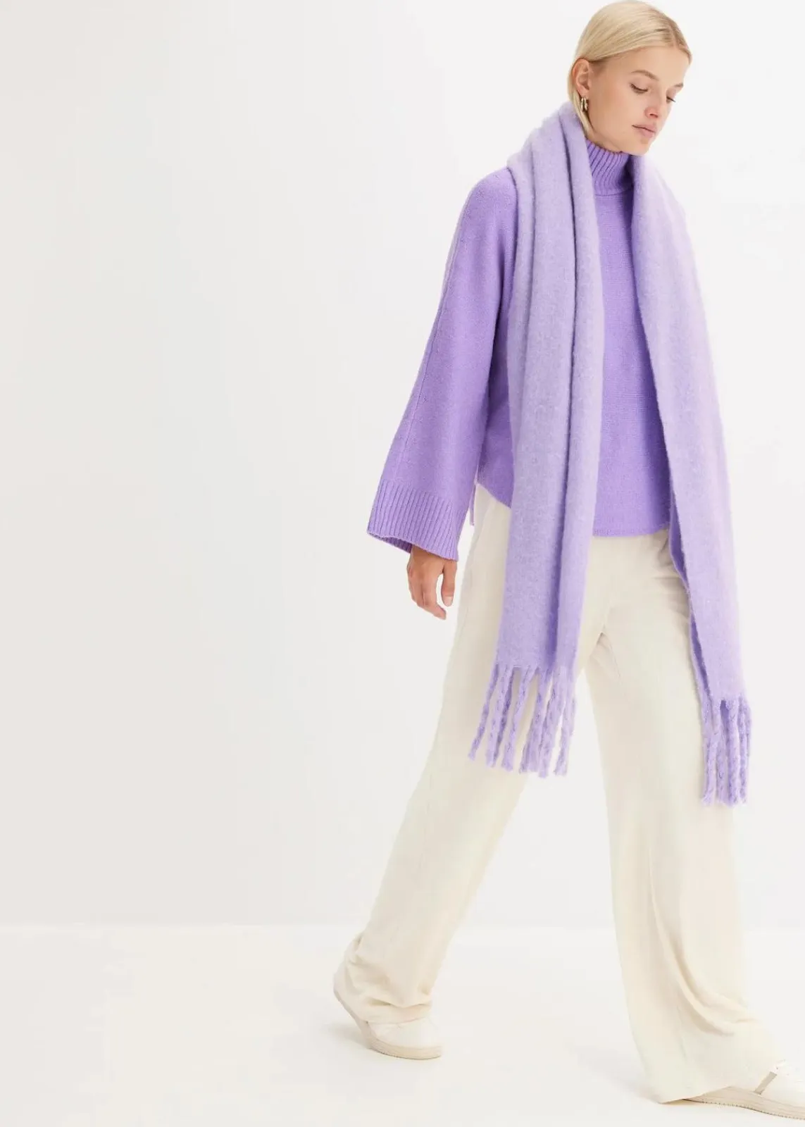 bonprix Bekleidung·Umstandsmode|Bekleidung·Jeans^Pullover mit Stehkragen softlila