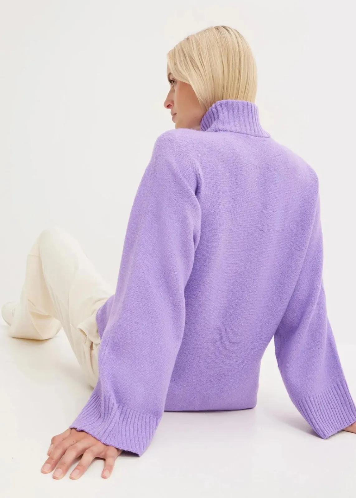 bonprix Bekleidung·Umstandsmode|Bekleidung·Jeans^Pullover mit Stehkragen softlila