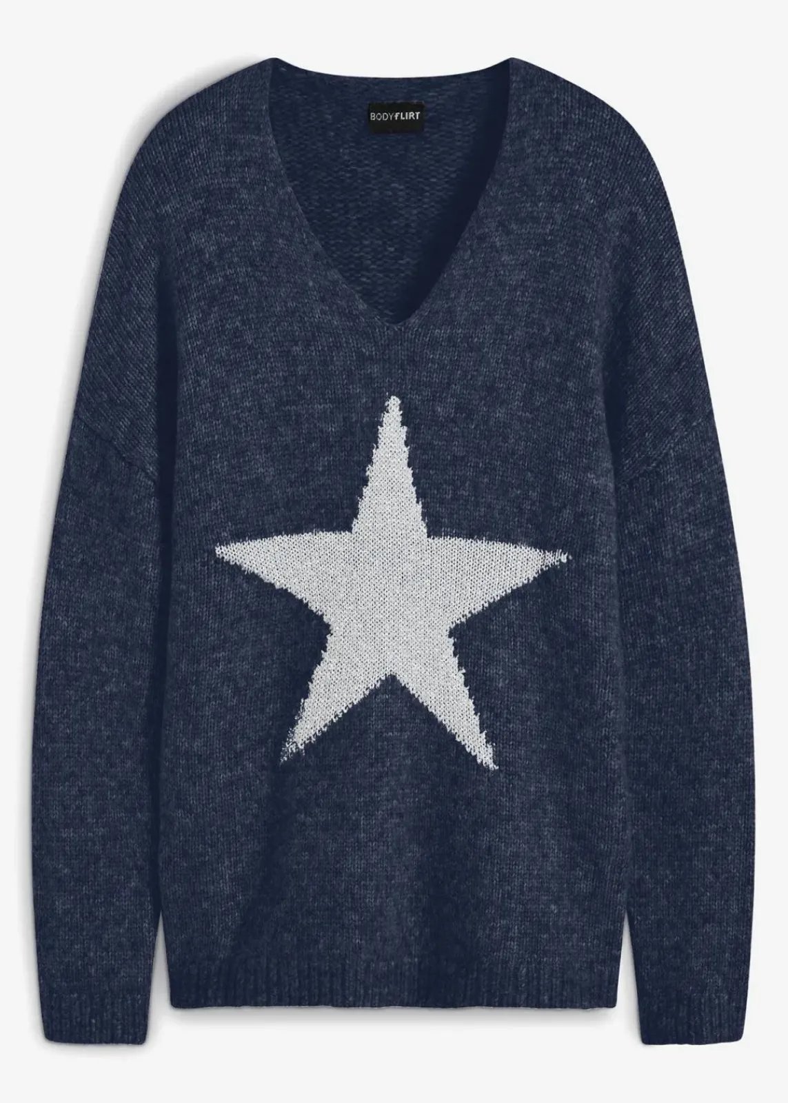 bonprix Bekleidung·Umstandsmode|Bekleidung·Jeans^Pullover mit Stern dunkelblau