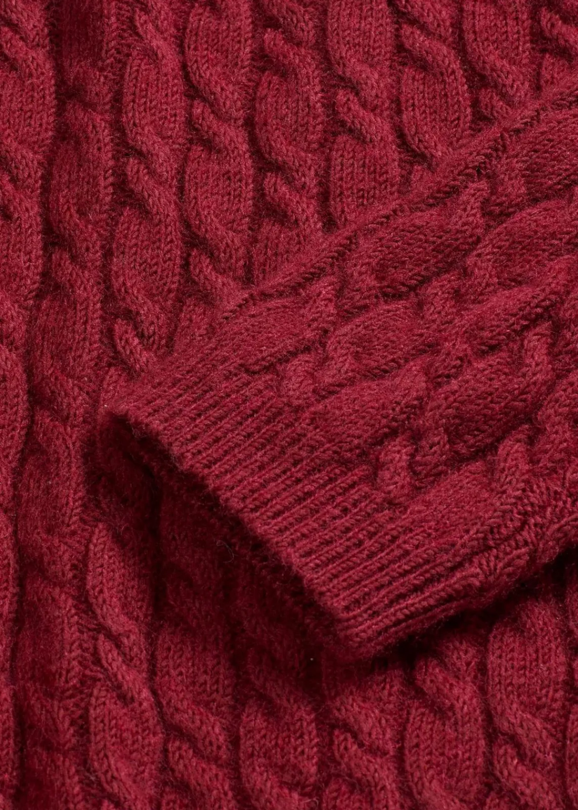 bonprix Pullover & Strickjacken|Strickmode^Pullover mit Zopfmuster pflaumenrot