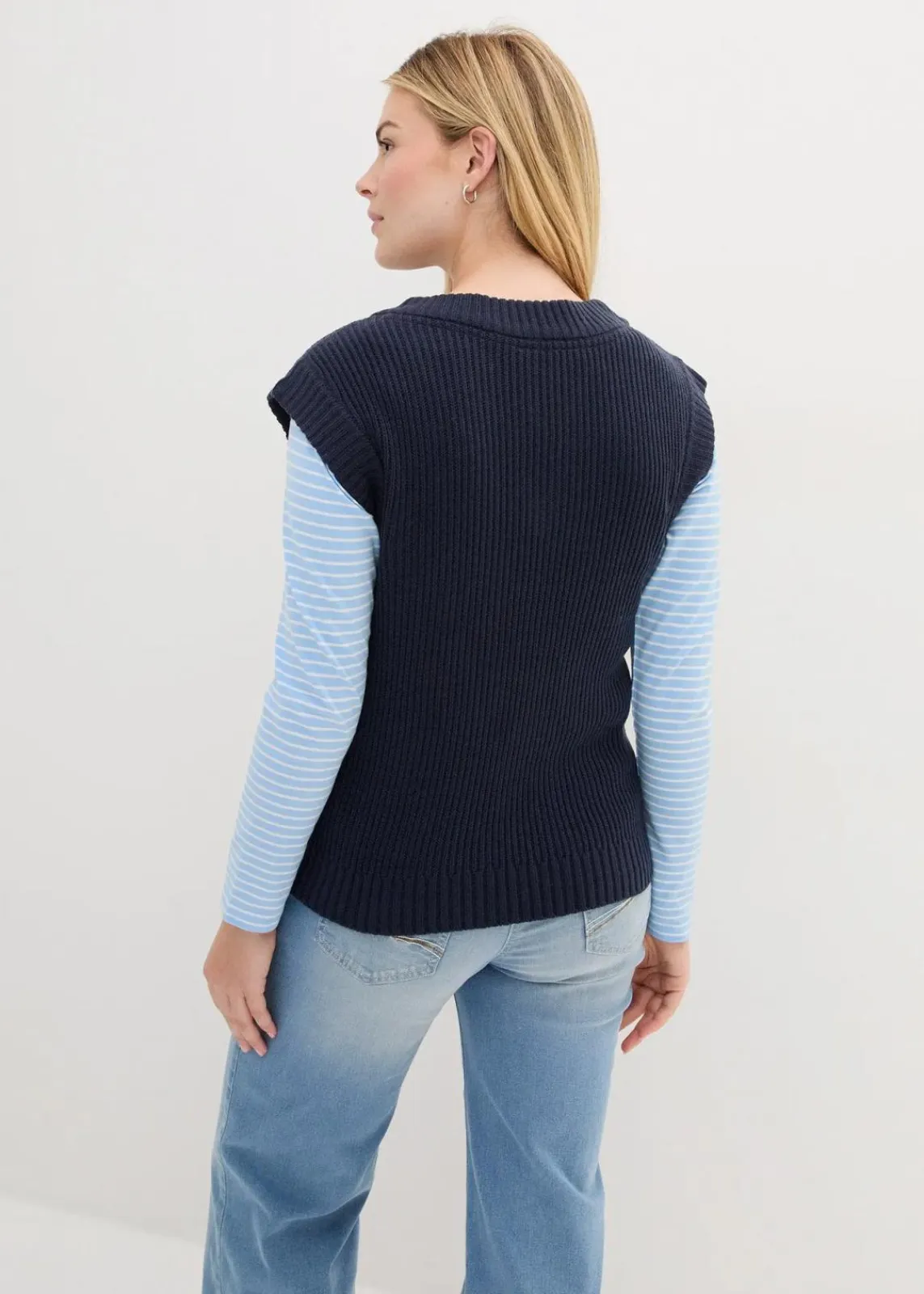 bonprix Bekleidung·Umstandsmode|Strickmode^Pullunder dunkelblau