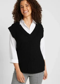 bonprix Bekleidung·Umstandsmode|Strickmode^Pullunder schwarz