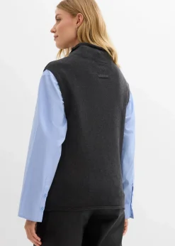 bonprix Pullover & Strickjacken|Strickmode^Pullunder aus reiner Baumwolle anthrazit meliert